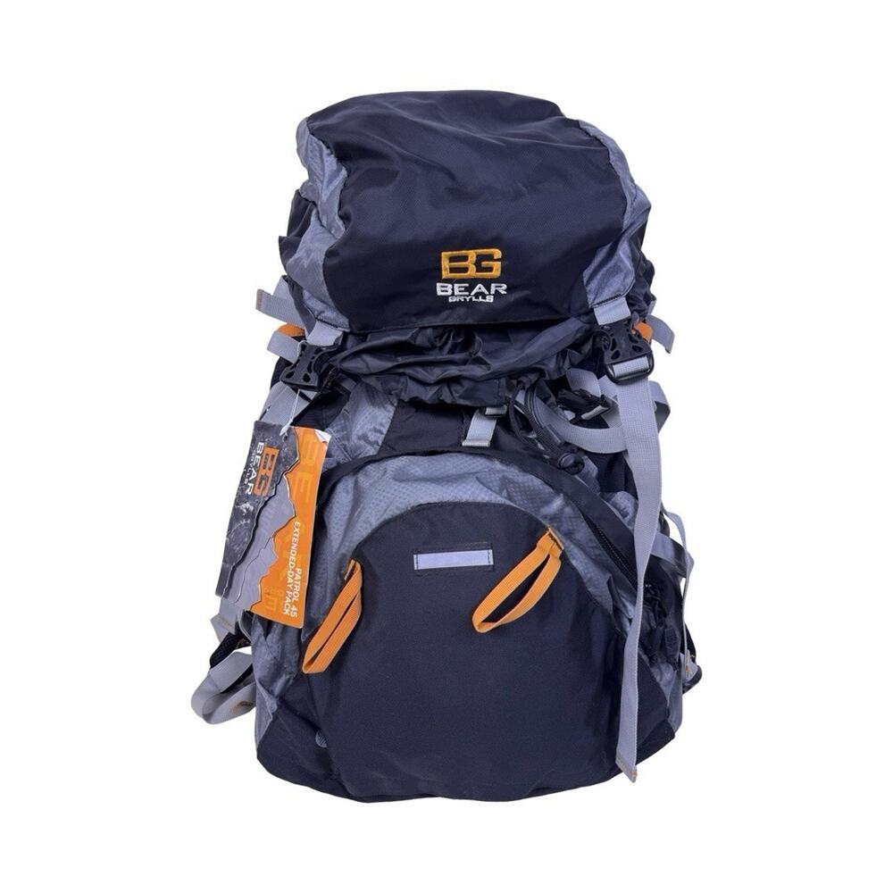 Bear Grylls Patrol 45L Hiking Backpack Survival Camping Extended Day Pack Black